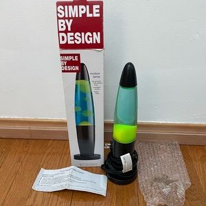 Green and blue lava lamp - with original box and instructions